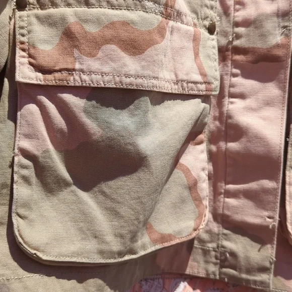 Anthropology coffee stained color army jacket - Picture 3 of 8